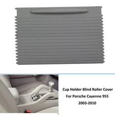 Front Console Cup Holder Roller Blind Cover Gray For Porsche Cayenne 2003-10 04