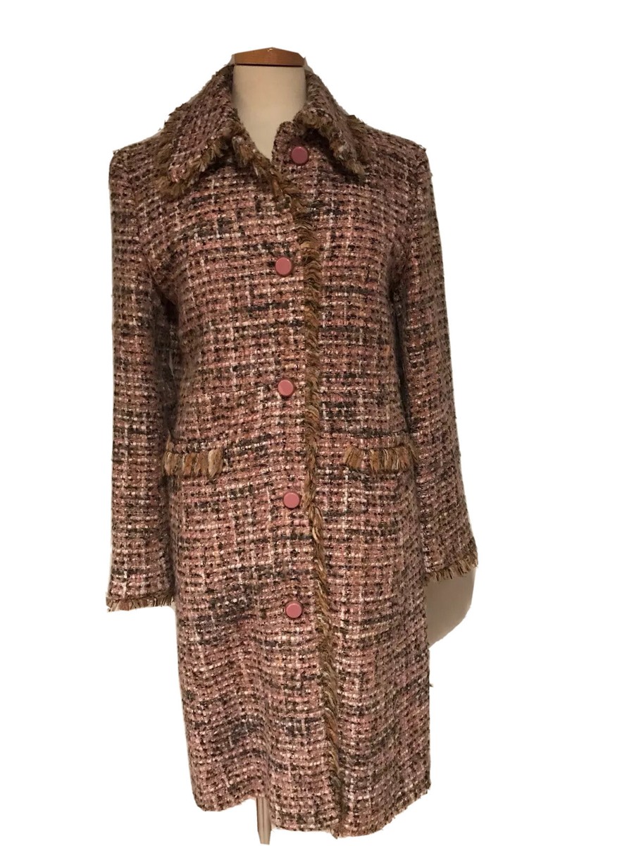 TRYST NEW YORK TWEED LILAC MULTI POLY/ WOOL COAT ,TRENCH SIZE 6 | eBay