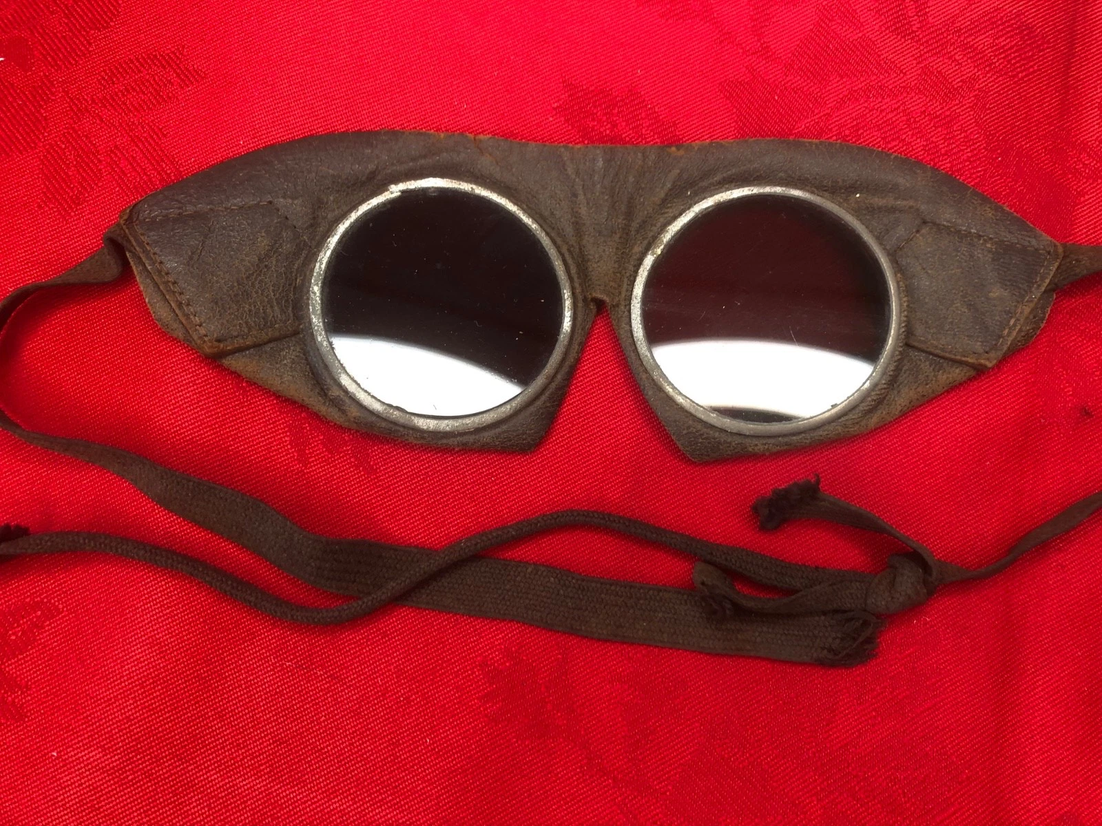 WW2 German Carl Zeiss Dust Goggles Army Luftwaffe 1939 45 Tinted Glass Lenses