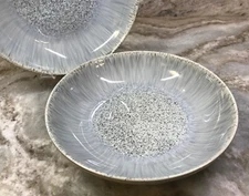 Large Pasta Bowls Halo Speckle By Denby 8.5” Set Of 2. New.