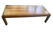 MCM  Solid Wood Coffee Table Waterfall Edge Beautiful Finish L 56"  X W 24" LANE