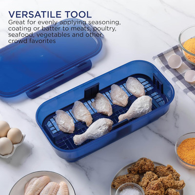 Collapsible Batter Bowl - Mess Free Breading Shaker Container - Great for Fri...
