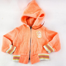 Vintage Baby Fleece Jacket Peach No Brand or Size Tag Use Measurements FLAW