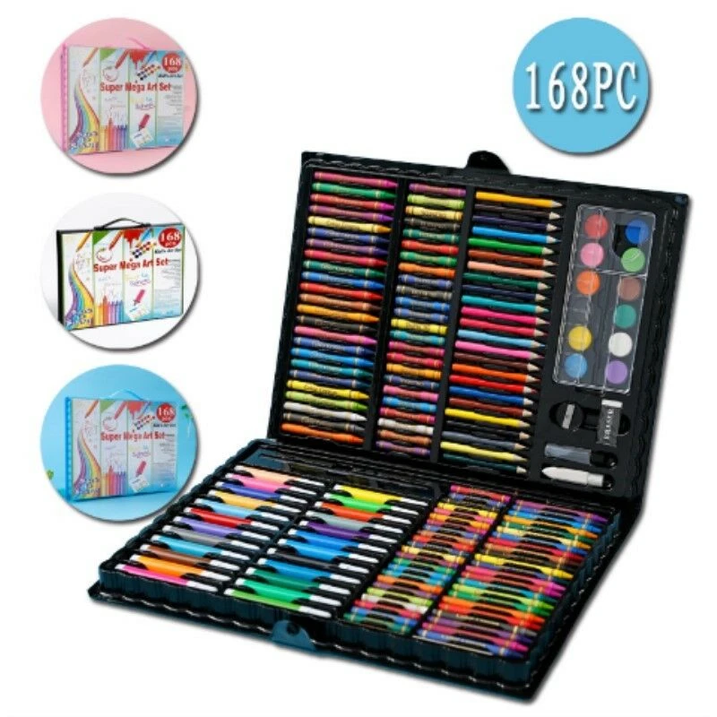 168pc Drawing Pen Art Set Kit Colored Pencils and Sketch Charcoal Tool With Box - Image 4 of 4