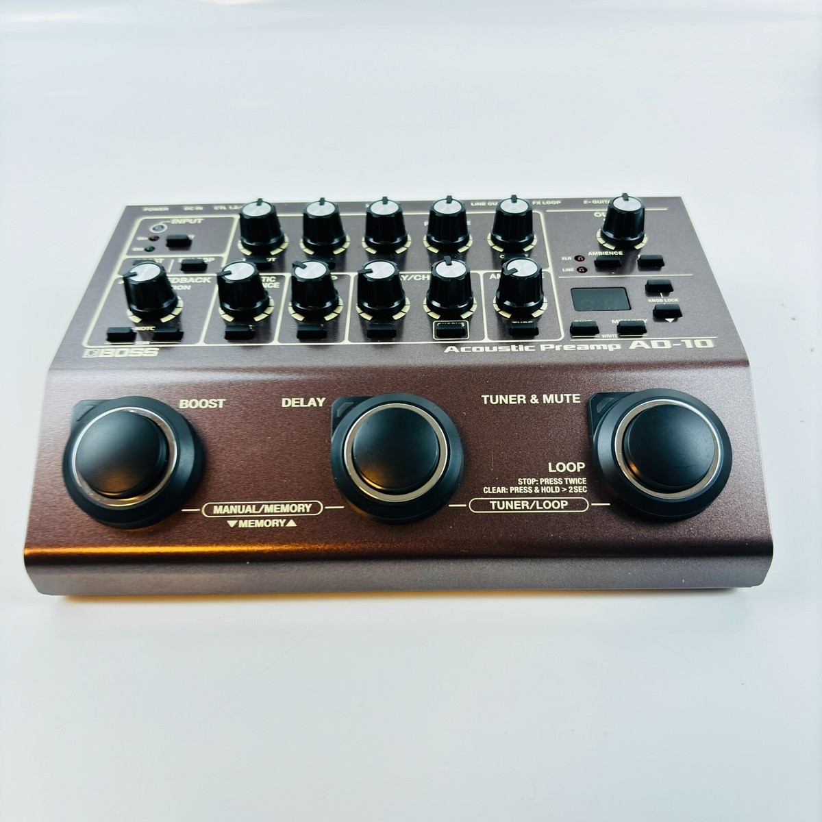 Boss AD-10 Acoustic Preamp Guitar Processor Effects Pedal Tested