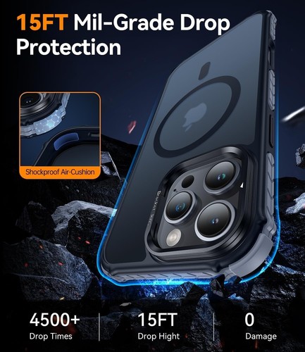 iPhone 16 Pro Max Magnetic Shockproof Case with Stand MagSafe-Black - 第 5/10 張圖片