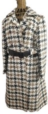Vtg 60&rsquo;s Womens Coat Sz S Plaid Halle Bros Co Long Union Made Rare! VGC!