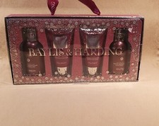 BAYLIS  HARDING 4 PC Bath Gift Set England NEW - Midnight Fig  Pomegranate