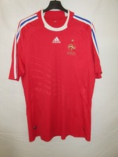 Maillot EQUIPE de FRANCE 2009 ADIDAS vintage away rouge shirt trikot FFF XL