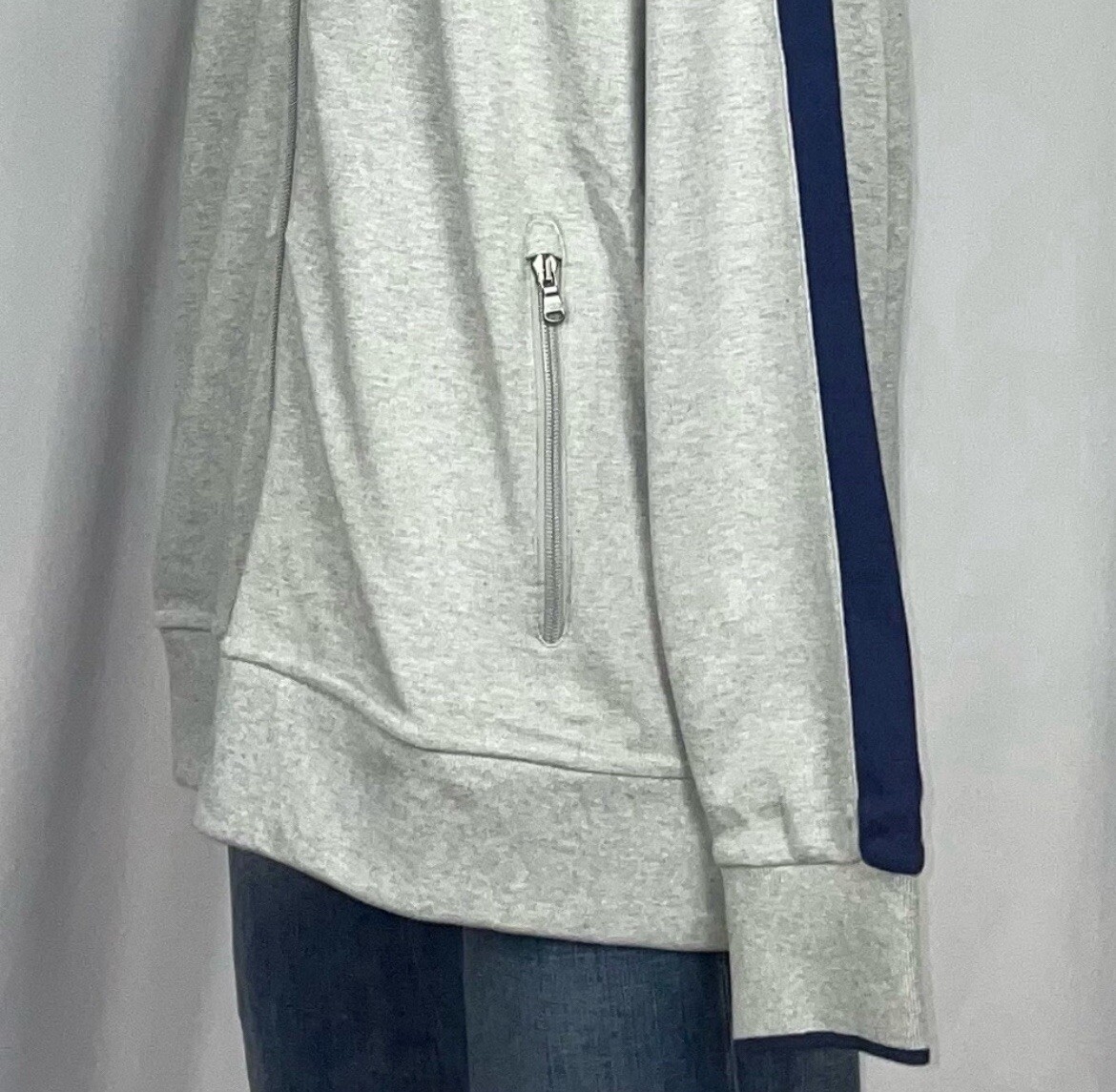 Polo Ralph Lauren Track Jacket Size XL Gray Striped Pony