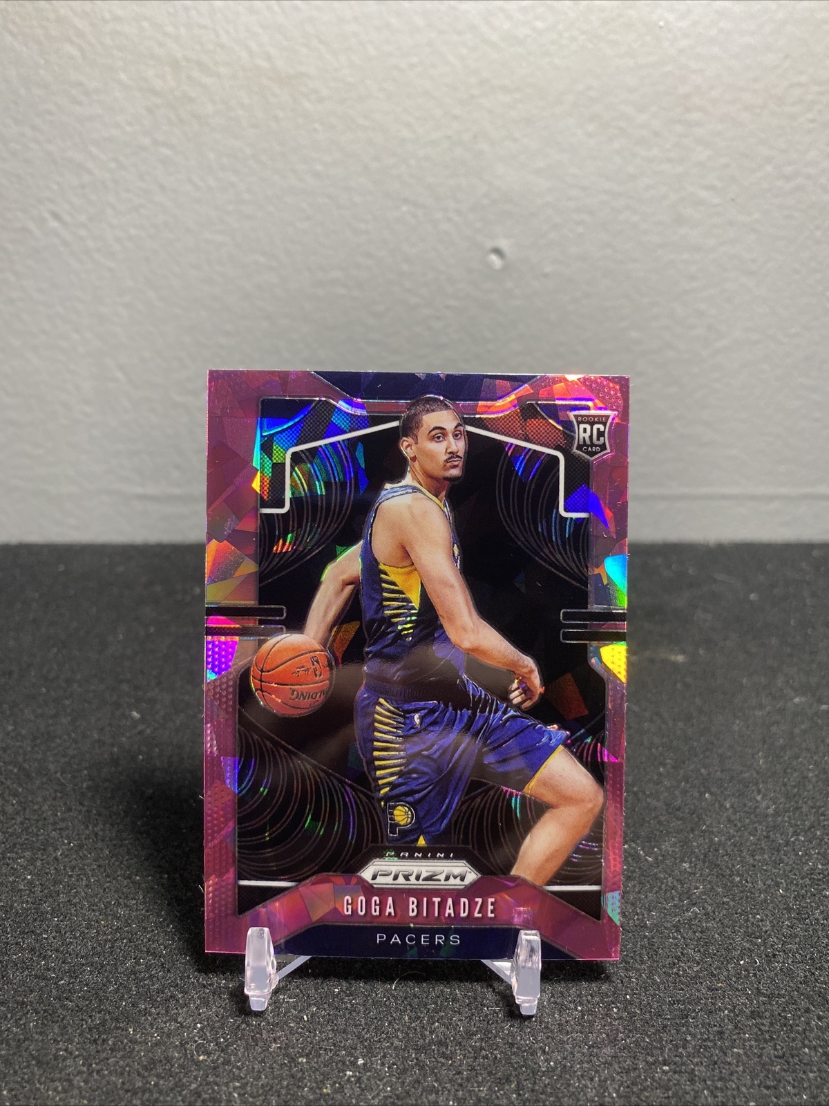 Goga Bitadze 2019-20 Panini Prizm RC Rookie #264 Pink Cracked Ice Prizm Pacers