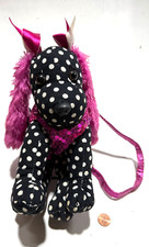 Y2K Sequin Dog Purse Pink Sequin Polka Dot Poodle Poochies  Co Purse 11.5" Long