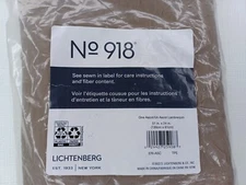 No. 918 Crushed Voile Erica Ascot Beaded Sheer Curtain Valance 51" x 24" Taupe