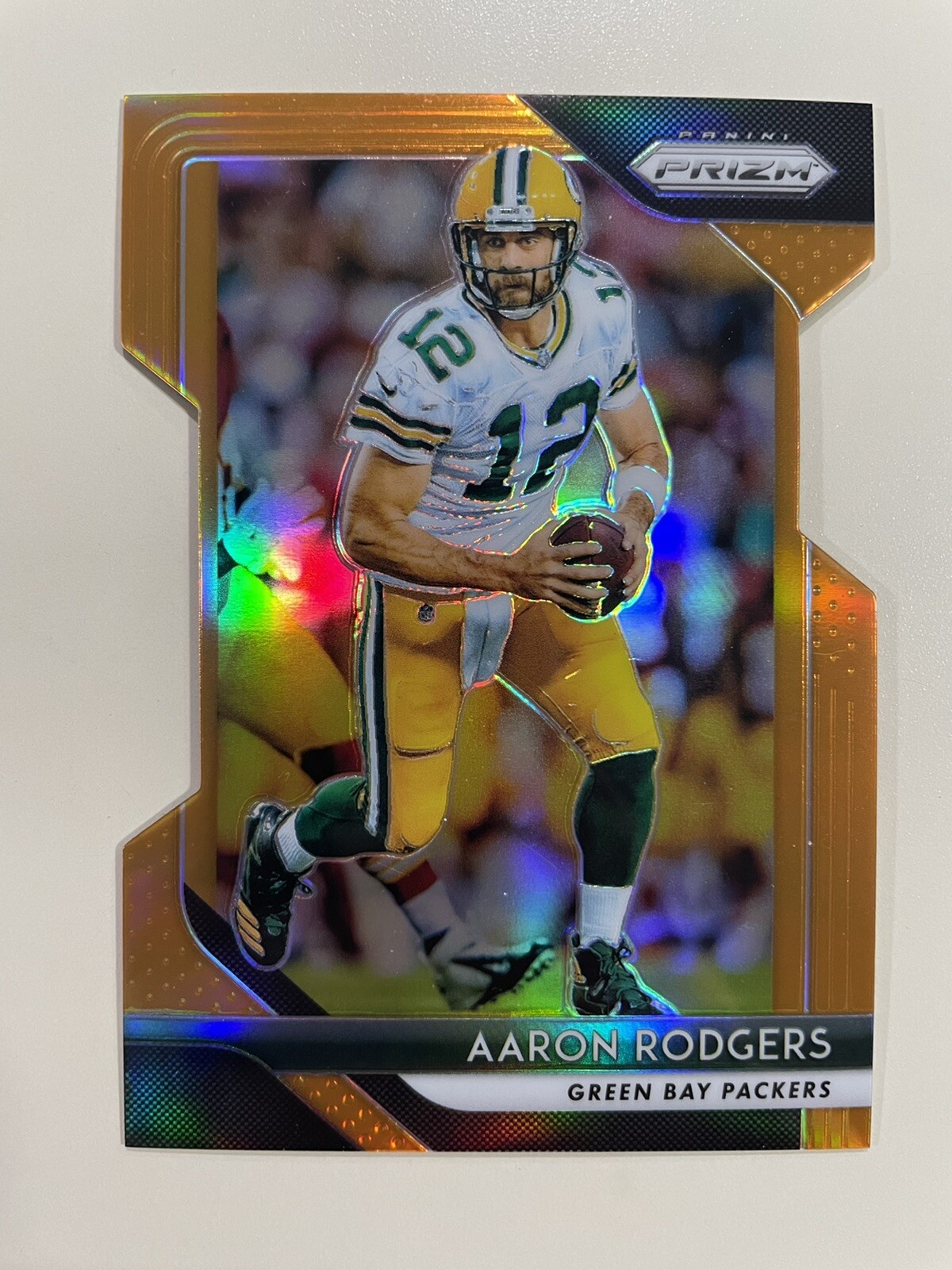 Aaron Rodgers 2018 Panini Prizm Die Cut Orange 223/249 Packers