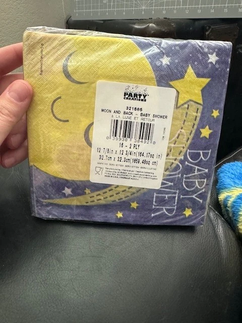 Luna y espalda 16ct. Servilletas de almuerzo de papel de 2 capas vajilla de fiesta ¡¡Nuevas!!! Foto 2 de 2