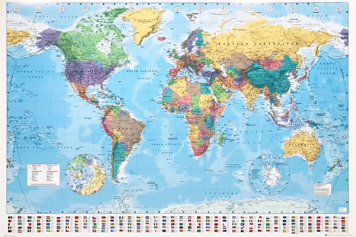 world flags map