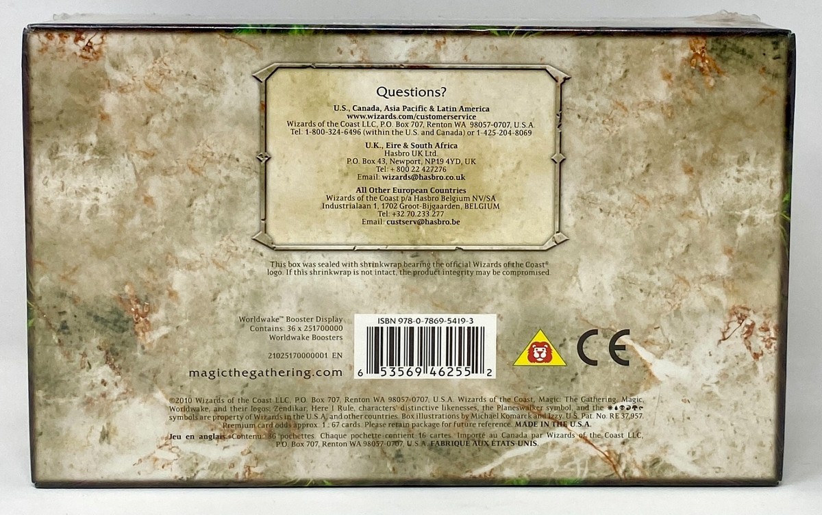 mtg worldwake booster box WOTC Magic: The Gathering - Worldwake (WWK) Booster Box SEALED