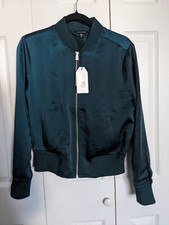 Universal Standard Nwt Satin Carmen Bomber Jacket - Deep Sea 4xs (xs)