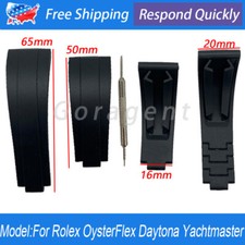 For Rolex OysterFlex Daytona Submariner Yachtmaster 20mm Rubber Watch Band Strap