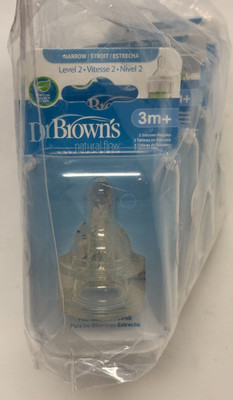 Dr. Brown's Natural Flow Standard Silicone Bottle Nipple 3m+ LOT OF 4