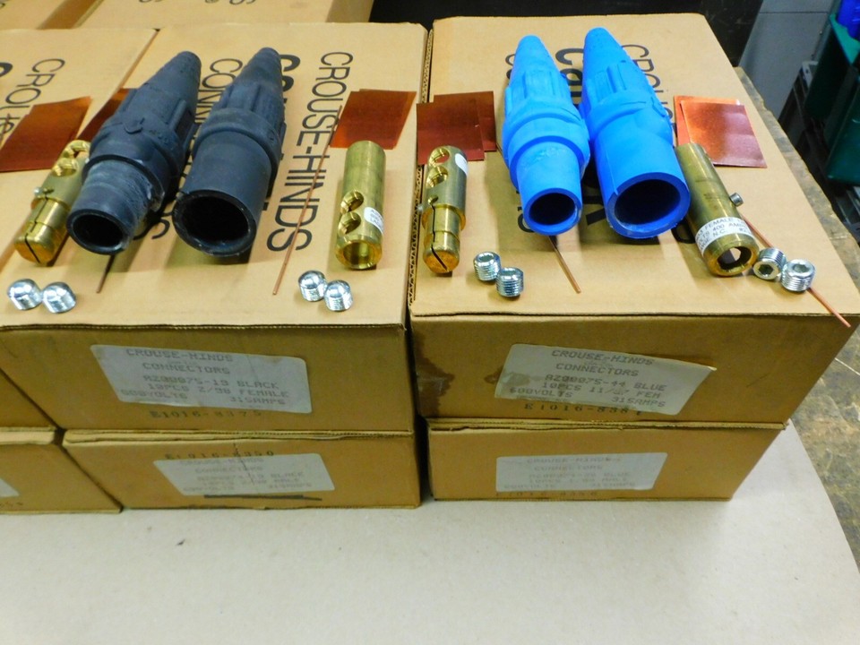 Crouse Hinds Cam Lok Connector SET Green Black Red Blue White MALE