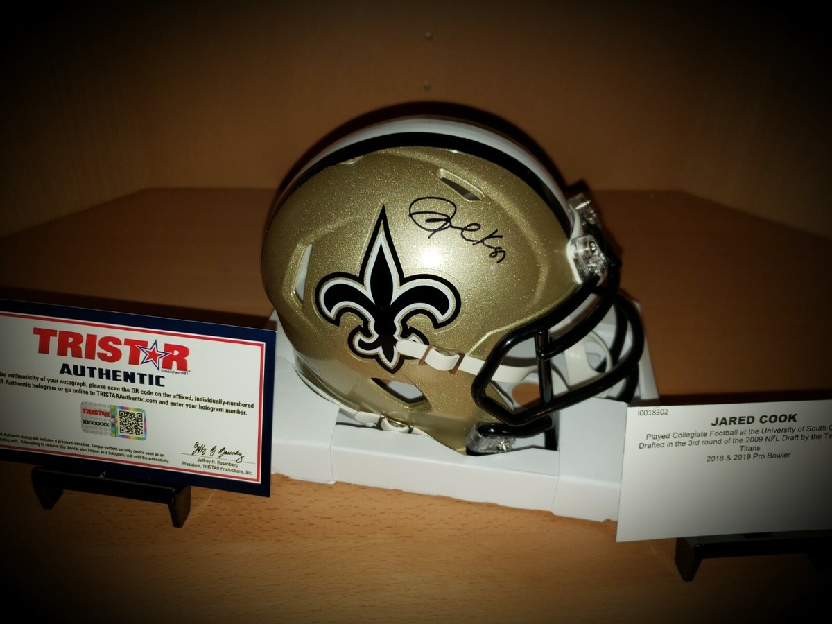 Jared Cook New Orleans Saints Signed Autographed NFL Mini Helmet Tristar COA