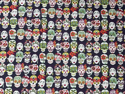 Frida Gotas de Amor Alexander Henry Fabric Day of dead, 100% cotton by the Yard