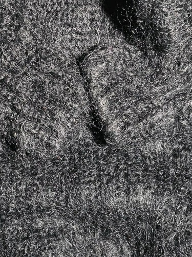 Tam O Shanter Womens Sweater Size Medium Black Mohair Cowl Neck Vintage Slouchy - Picture 11 of 11