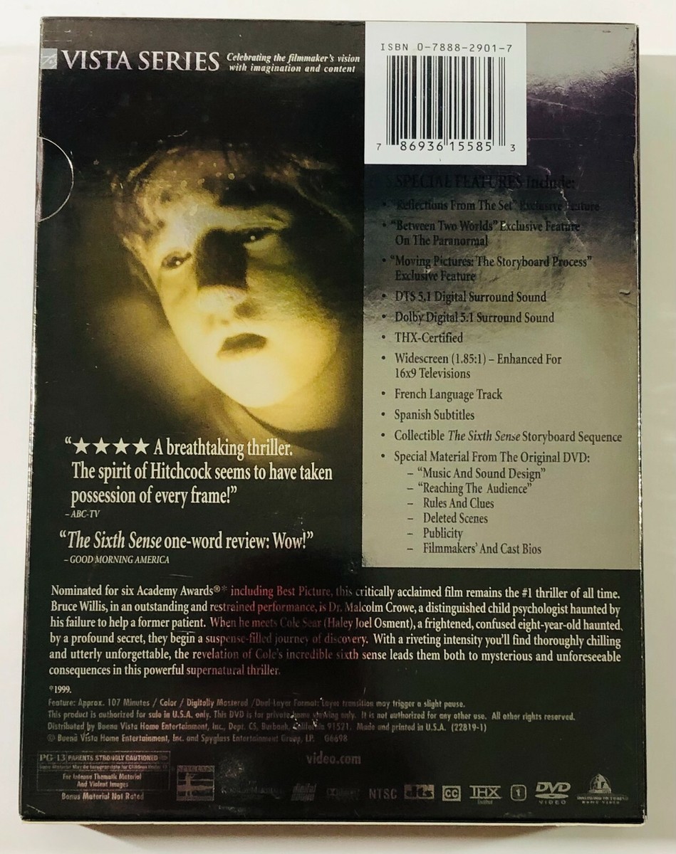 The Sixth Sense (DVD, 2002, 2-Disc Set, Vista Series) The Sixth Sense (DVD, 2002, 2-Disc Set, Vista Series)