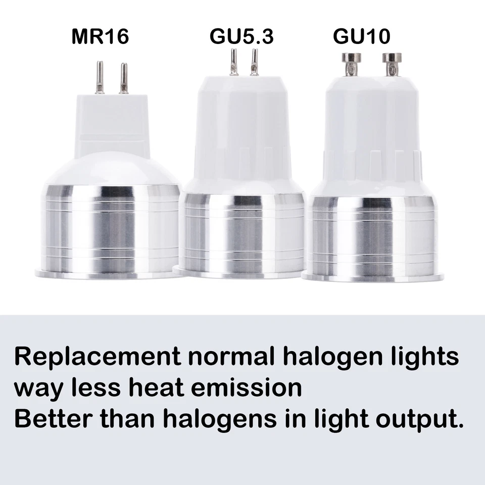 GU10 MR16 LED Mini Spotlight Bulbs W35mm 3W Lamp AC110V 220V DC12V Light Epistar - Image 2 of 4