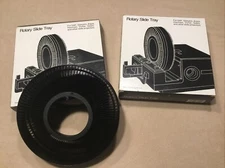 2 Vintage Rotary Slide Trays NOS.