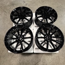 Used 19x8.519x9.5 Mrr Gf26 Fit Bmw 5x120 3535 72.6 Black Wheels Set-4