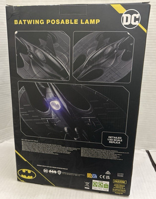 Batman DC Comics, Batwing Posable Lamp, 1989 Batman Batwing Design Brand NIB