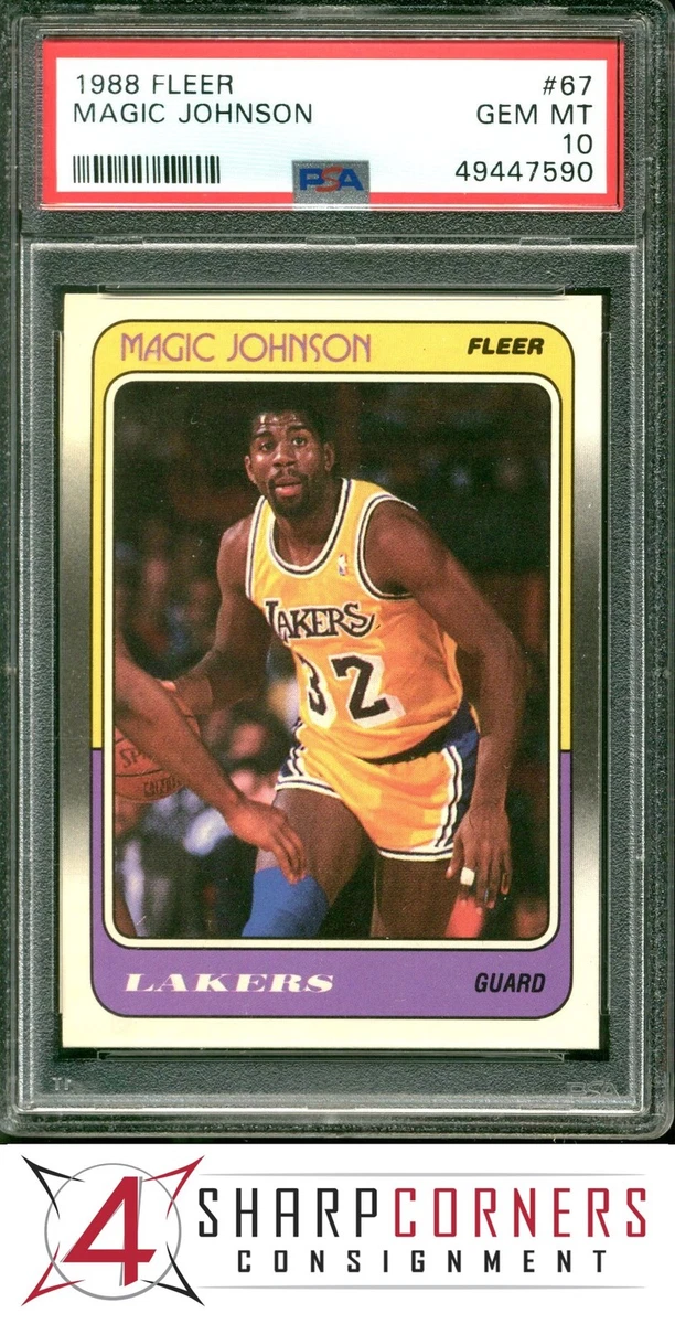 Fleer Magic Johnson 10 Graded Basketball Sports Trading Cards