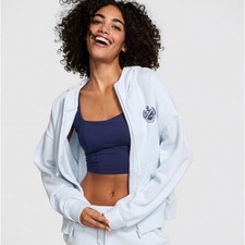 Victoria's Secret Pink Light Blue Full Zip Hoodie