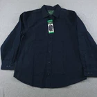 Woolrich Shirt Mens XL Blue Chamois Cotton Button Front Long Sleeve Flannel