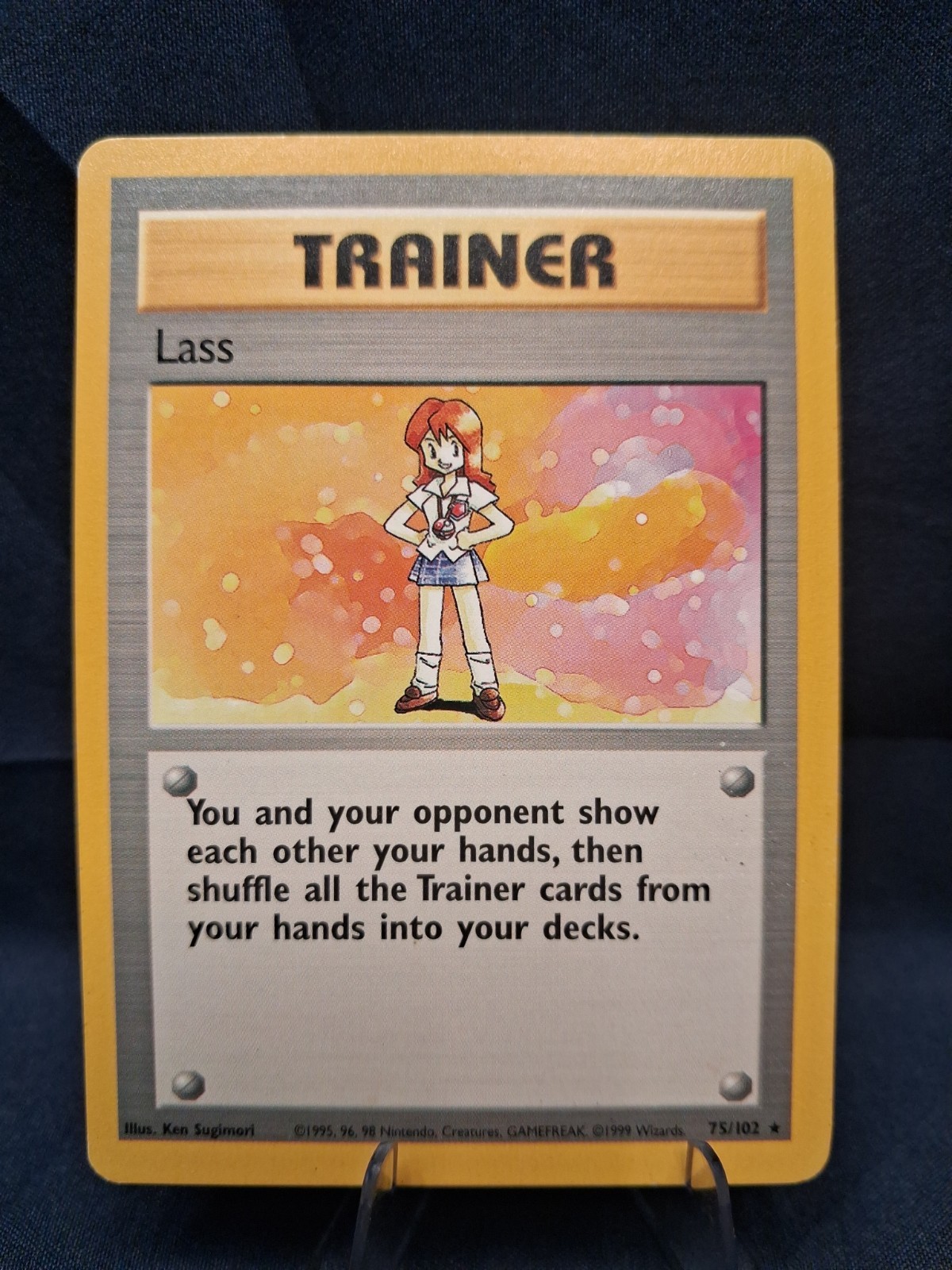 Pokemon Lass 075/102 Base Set 1999 Regular Pokémon Vintage Trainer