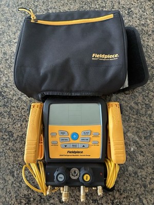 Fieldpiece SM482V Wireless 4-Port SMAN Refrigerant Manifold w Vacuum Gauge A2L
