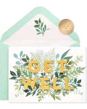 Papyrus Card Get Well "Thinking of you & sending healing thoughts" 