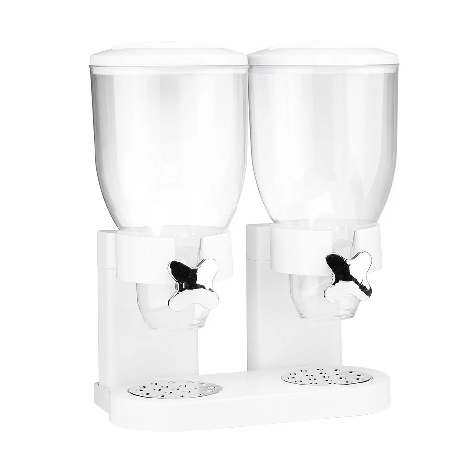 Doppel-Müslispender Müsli-Spender Cerialien Cornflakes Kornflakes-Behälter weiß - Bild 2 von 2