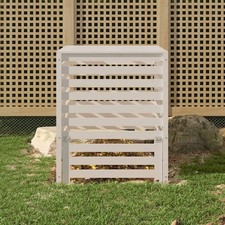 Vidaxx Kompostbehälter 82,5x82,5x99,5 cm massives Kiefernholz wei