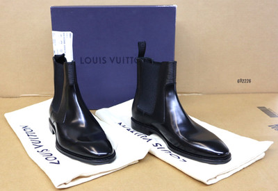LOUIS VUITTON KENSINGTON CHELSEA BOOTS MEN'S SIZE 8.0 LV IN BLUE BOX / FREE SHIP
