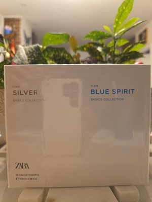Zara Men Eau De Toilette Silver And Blue Spirit 100ml X 2
