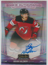 2024-25 O-Pee-Chee Platinum Rookie Auto Sunset Brian Halonen NJ Devils 🔥