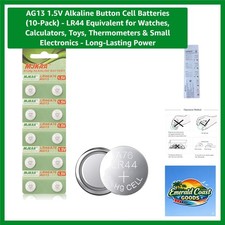 1.5V AG13 Button Cell Batteries - Leak-Resistant  Versatile 10-Pack