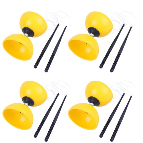 Jouet D'entraînement Physique à Trois Roulements à Double Tête Diabolo Jeu Extérieur Diabolo Yo-Yo Jeu Diabolo Jouets pour Personnes Âgées et Enfants