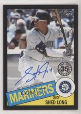 2020 Update 1985 Topps Baseball Black 107/199 Shed Long #85BA-SL Auto 2f9