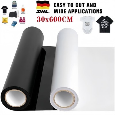 Flexfolie Textilfolie Bügelfolie Premium Film 30 x600cm für T-Shirt Plotterfolie