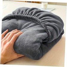 Velvet Fitted Sheet Queen Size - Ultra Soft Queen Size 60"x80" Dark Grey