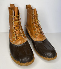 VINTAGE L.L Bean Men's Maine Hunting Duck Boots SIZE 10 NARROW USA Leather NICE